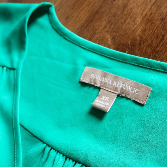 Banana Republic Sea Green Chiffon Blouse XS - Picture 5 of 5